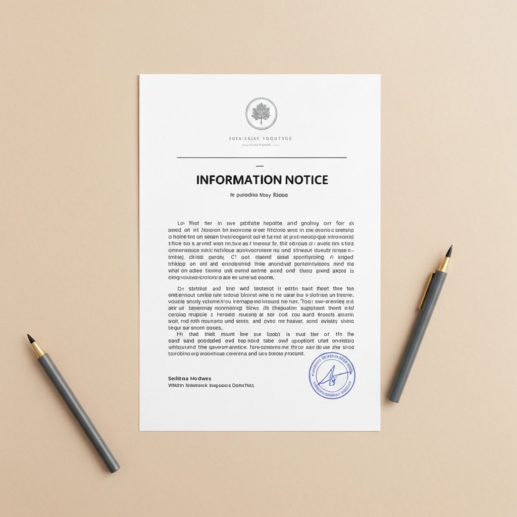 Informational notice