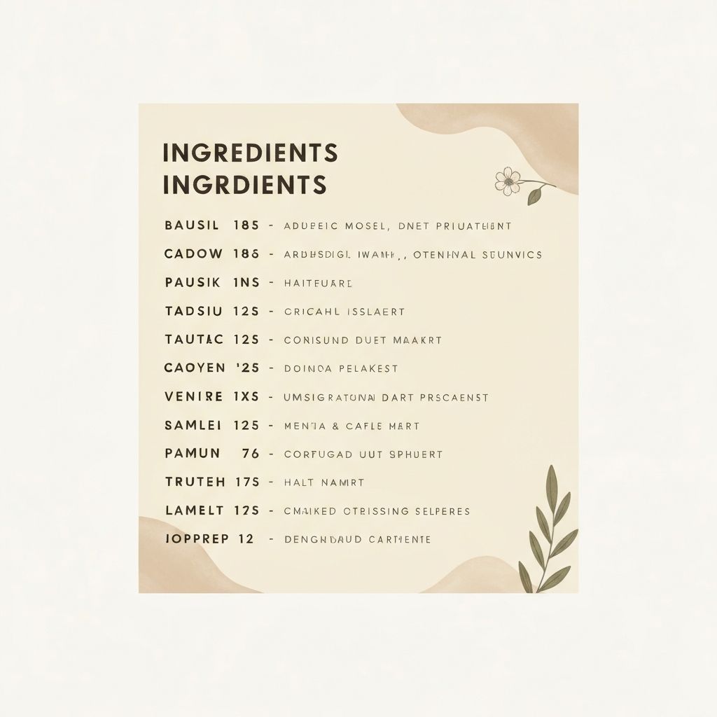 Ingredient information style